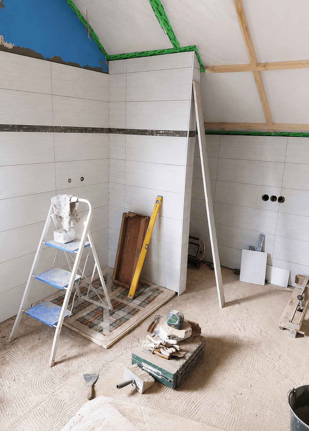Badezimmer während der Kernsanierung